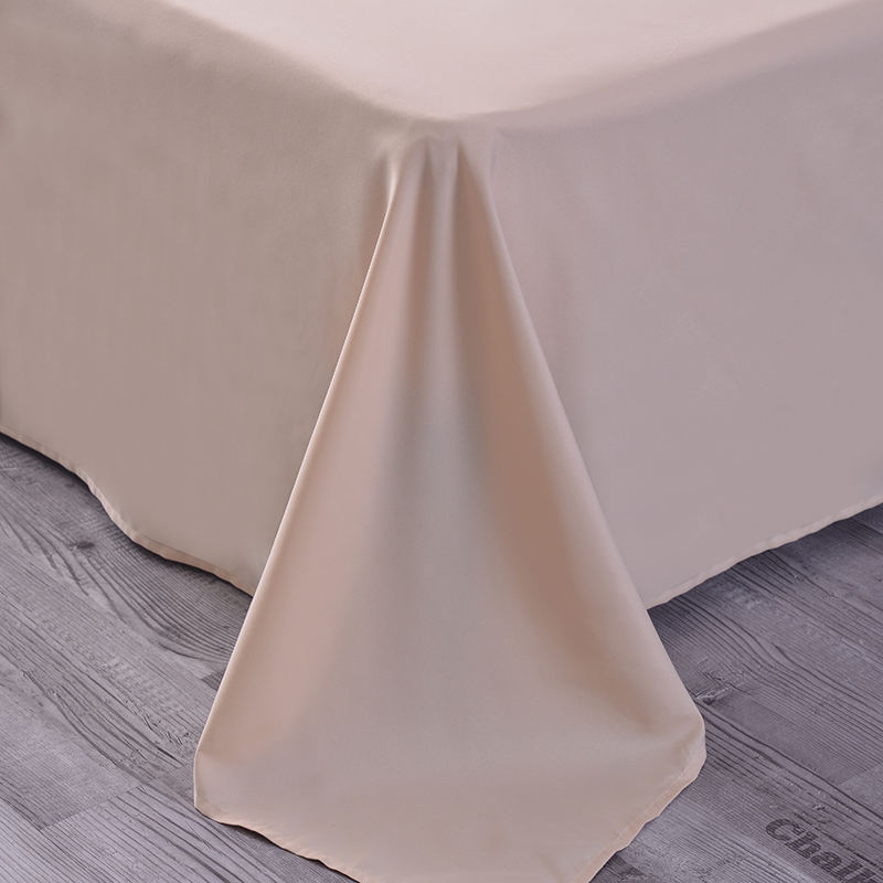 Set de 4 cearșafuri din satin clasic, respirabil, lavabil la mașină